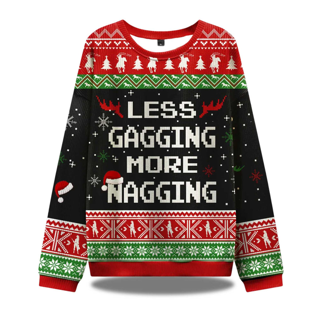 Less Gagging More Nagging Ugly Christmas Sweater - Holiday Gift product image