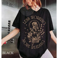 Less Working More Reading Skeleton Book Nerd There Is - Adult & Kids T-Shirts, Sweatshirts & Hoodies apparel design preview 1