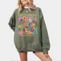 Let Kindness Bloom Retro Flower Education Inspiration - Adult & Kids T-Shirts, Sweatshirts & Hoodies apparel design preview 1