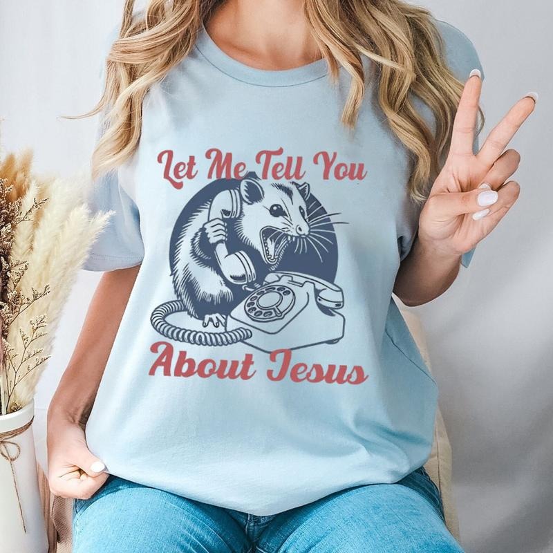 Let Me Tell You About Jesus Casual Crew Neck Short - Adult & Kids T-Shirts, Sweatshirts & Hoodies apparel design preview 1