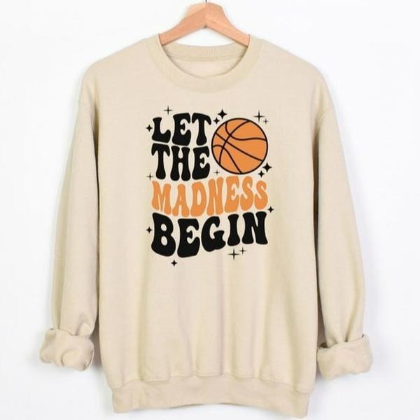 Let Madness Begin Classic March College Basketball - Adult & Kids T-Shirts, Sweatshirts & Hoodies apparel design preview 1
