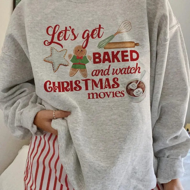 Let'S Get Baked Watch Movies - Adult & Kids T-Shirts, Sweatshirts & Hoodies apparel design preview 1
