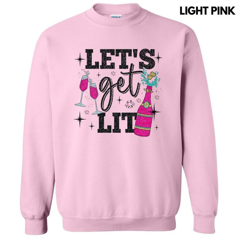 Let'S Get Lit Faux Glitter - Adult & Kids T-Shirts, Sweatshirts & Hoodies apparel design preview 1
