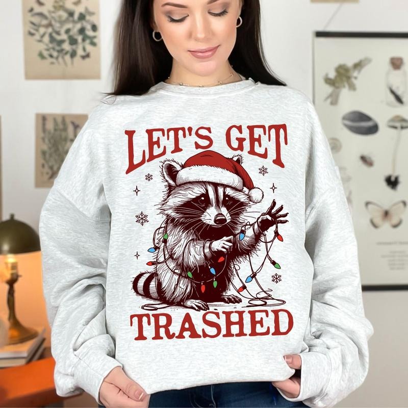 Let'S Get Trashed Trashy Racoon Feral Girl Season - Adult & Kids T-Shirts, Sweatshirts & Hoodies apparel design preview 1