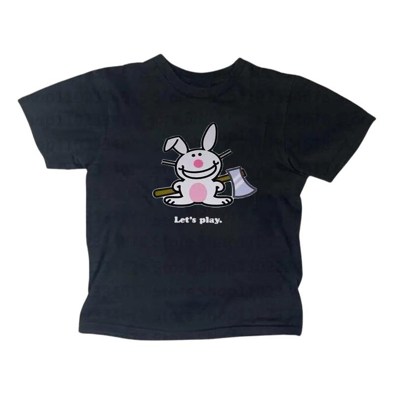Let'S Play Happy Bunny Baby Gothic Emo Girl Top Scene - Adult & Kids T-Shirts, Sweatshirts & Hoodies apparel design preview 1