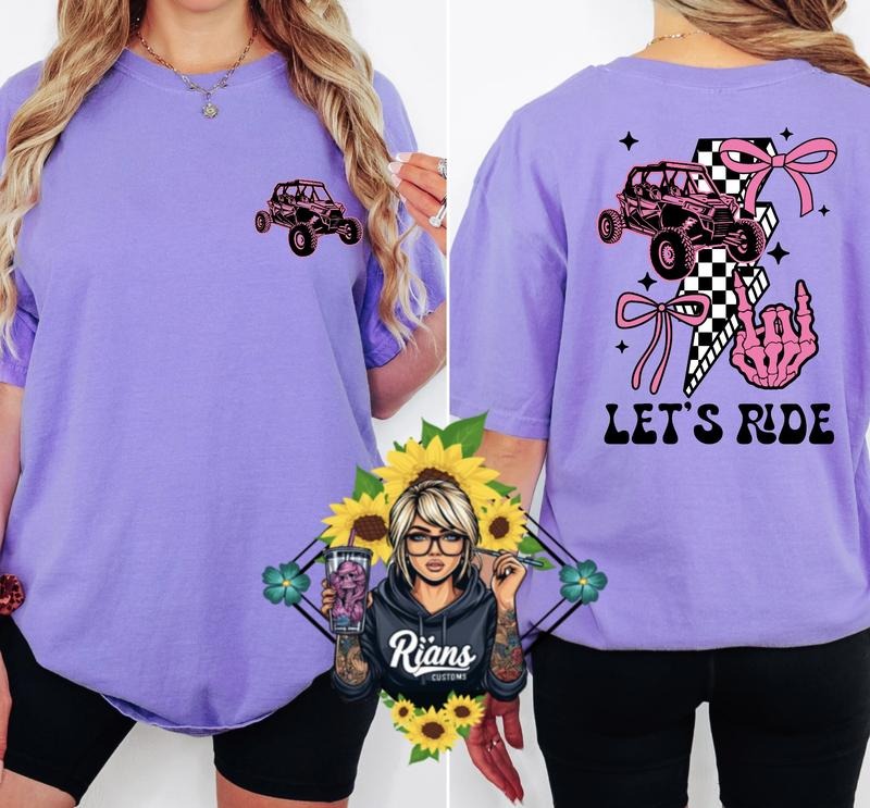 Let'S Ride Atv Comfort Colors Sized - Adult & Kids T-Shirts, Sweatshirts & Hoodies apparel design preview 1