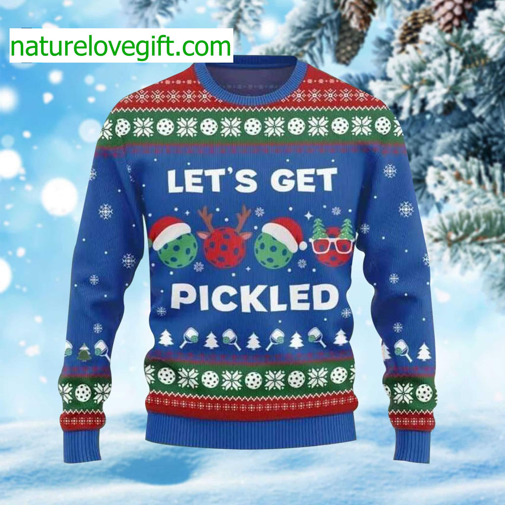 Let’s Get Pickled Ugly Christmas Sweater - Holiday Gift product image