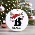 Letter Name Ornament 2024 Family Custom Initial - Adult & Kids T-Shirts, Sweatshirts & Hoodies apparel design preview 1