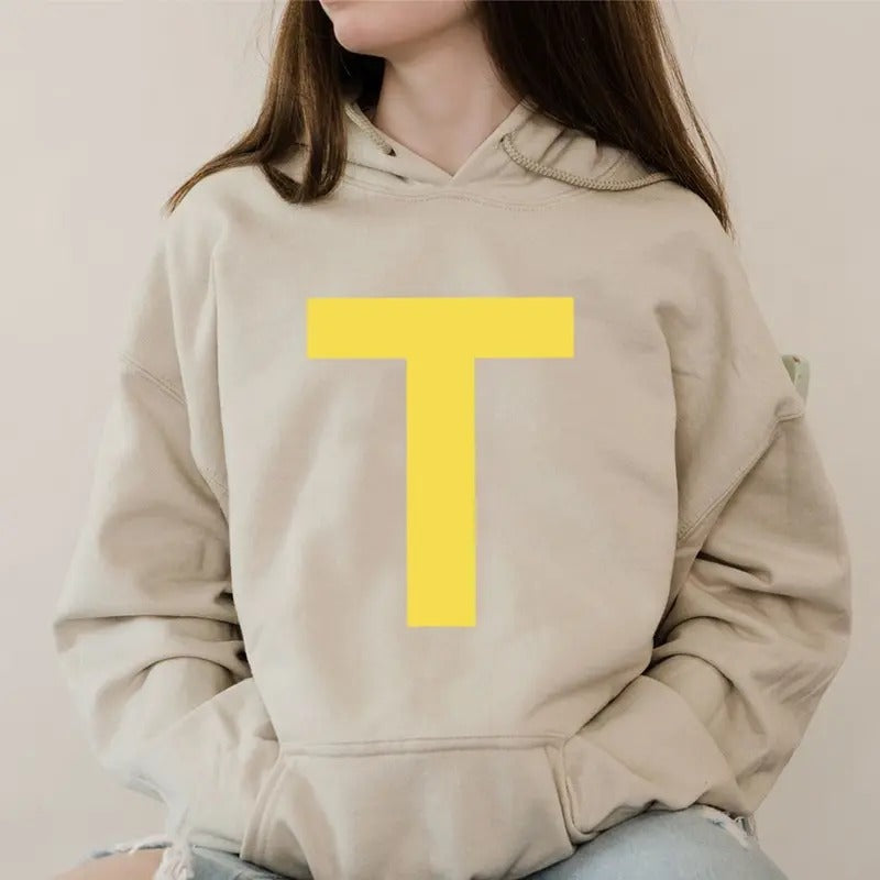 Letter T Funny Casual Street Fleece Fabric Hooded - Adult & Kids T-Shirts, Sweatshirts & Hoodies apparel design preview 1