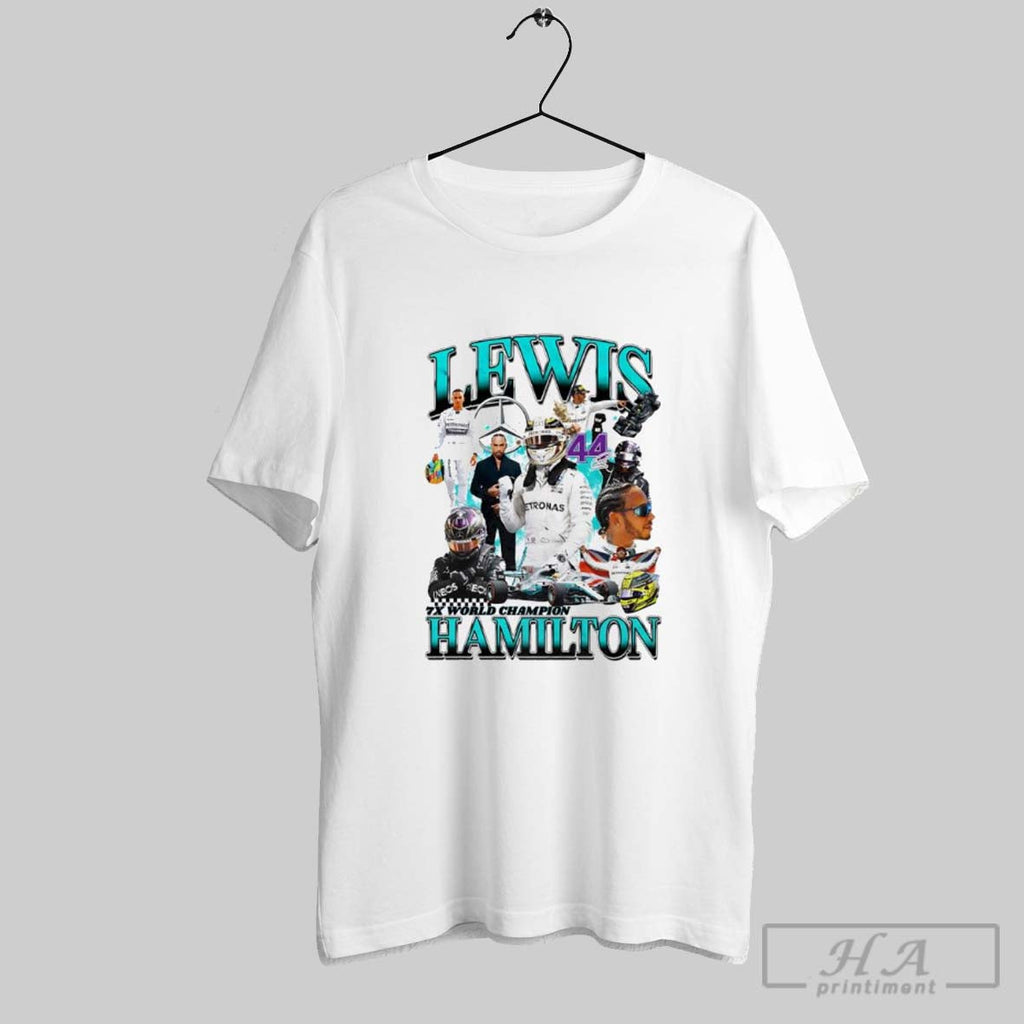Lewis Hamilton 7x World Champion - Adult & Kids T-Shirts, Sweatshirts & Hoodies apparel design preview 1