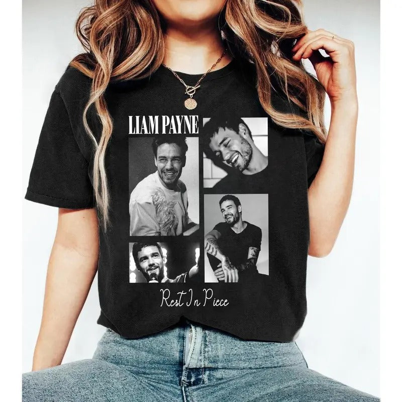 Liam Payne Ret Peace RIP O.Ne Dir.Ection Tribute - Adult & Kids T-Shirts, Sweatshirts & Hoodies apparel design preview 1