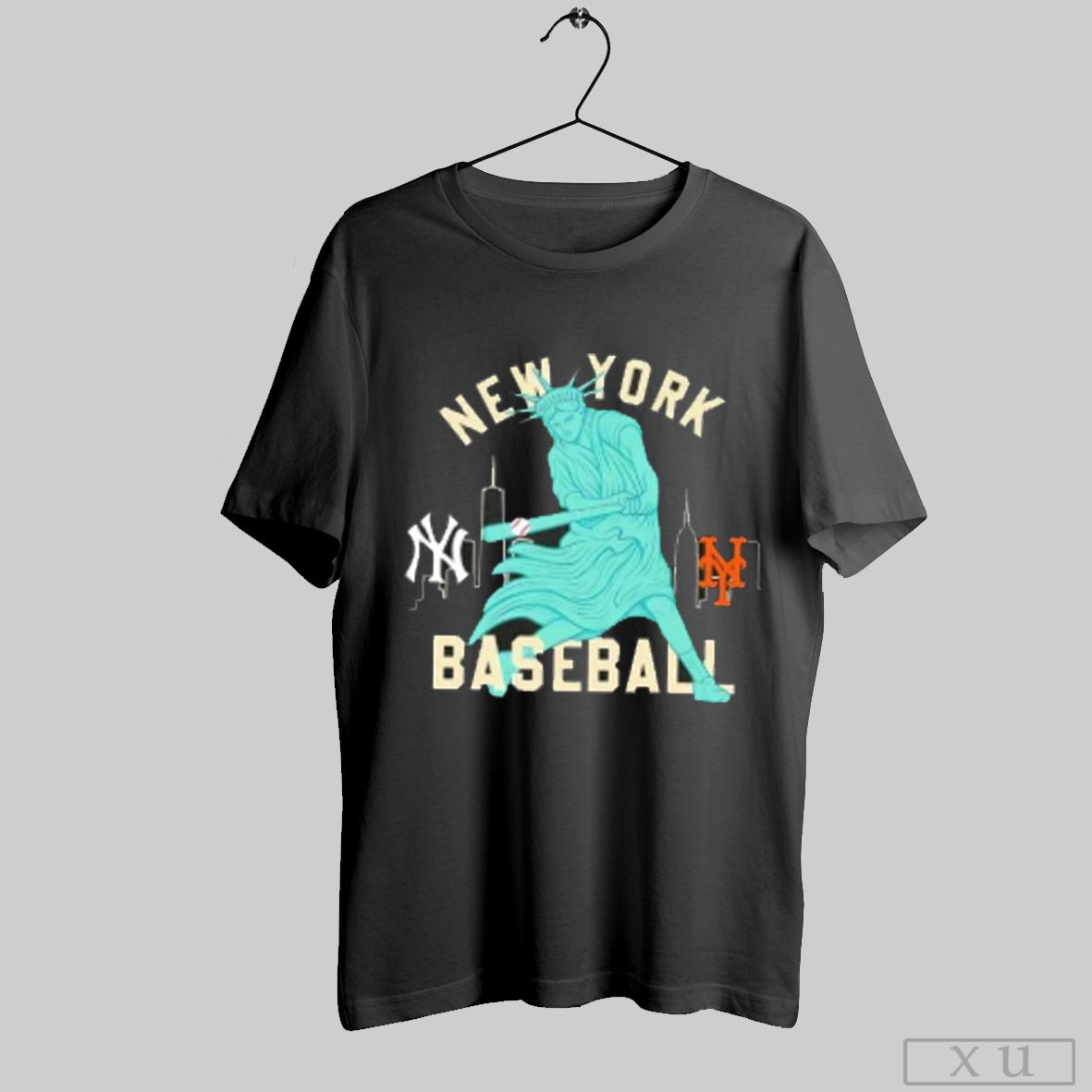 Liberty Of Statue New York Baseball Yankees X Mets - Adult & Kids T-Shirts, Sweatshirts & Hoodies apparel design preview 1