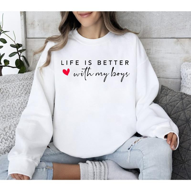 Life Is Better My Mom - Adult & Kids T-Shirts, Sweatshirts & Hoodies apparel design preview 1