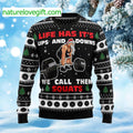 Lift Has Its Ups And Downs We Call Them Squats Ugly Christmas Sweater - Holiday Gift product image