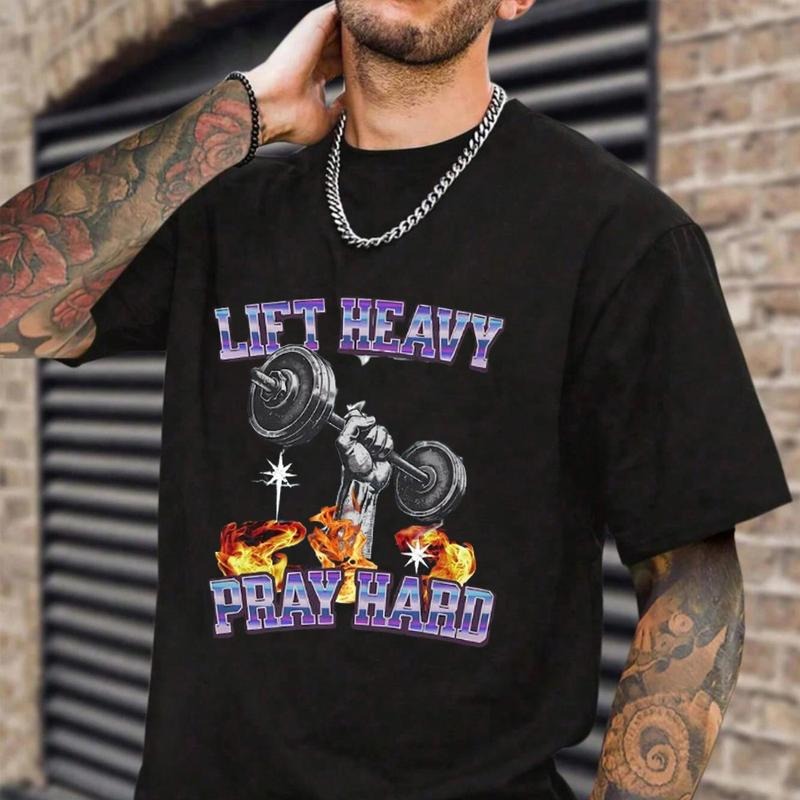 Lift Heavy Play Hard Jesus Gym Pure Cotton Casual - Adult & Kids T-Shirts, Sweatshirts & Hoodies apparel design preview 1