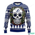 Lightning Skull Flower 3D Ugly Christmas Sweater - Holiday Gift product image