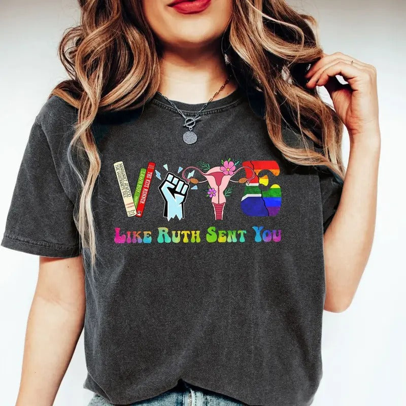 Like Ruth Sent You Vote Banned Books Reproductive - Adult & Kids T-Shirts, Sweatshirts & Hoodies apparel design preview 1