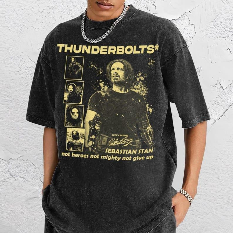 Limited Bucky Barnes Not Heroes Mighty Thunderbolts - Adult & Kids T-Shirts, Sweatshirts & Hoodies apparel design preview 1
