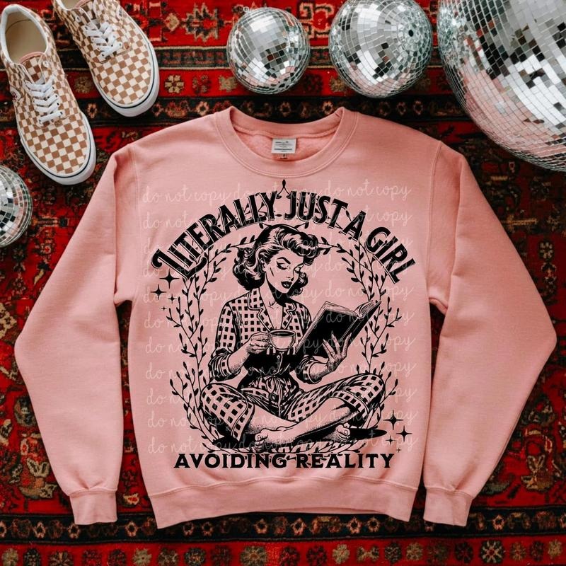 Literally Just Girl DTF Transfers THIS IS NOT - Adult & Kids T-Shirts, Sweatshirts & Hoodies apparel design preview 1