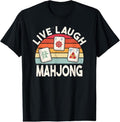 Live Laugh Mahjong Retro Mah Jongg Chinese Game Tiles - Adult & Kids T-Shirts, Sweatshirts & Hoodies apparel design preview 1