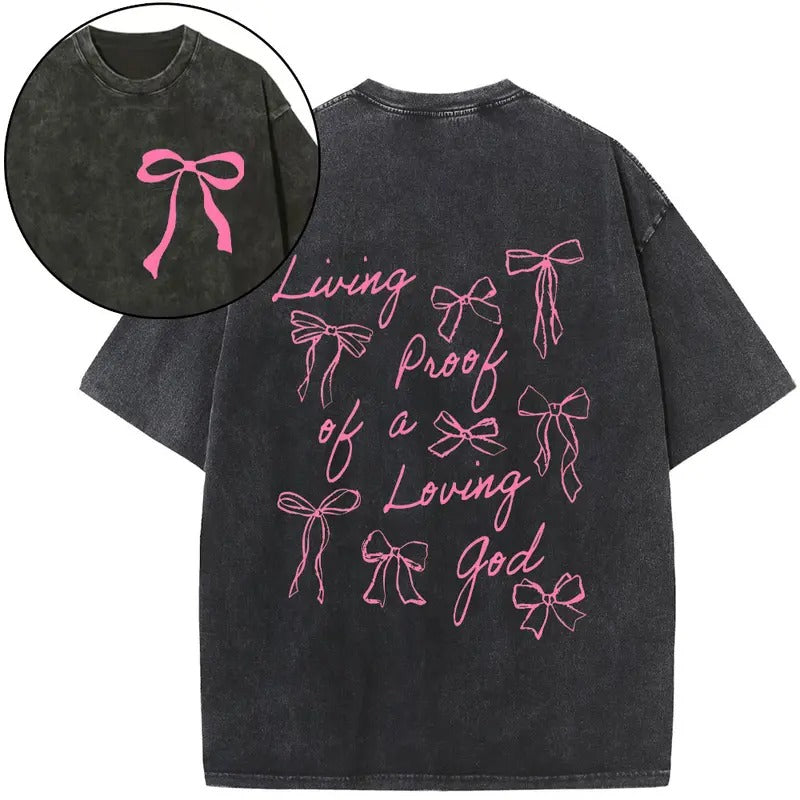 Living Proof Loving God Chrsitian Washed - Adult & Kids T-Shirts, Sweatshirts & Hoodies apparel design preview 1