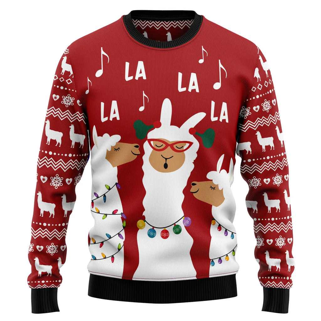 Llama La La 3D Ugly Christmas Sweater - Holiday Gift product image