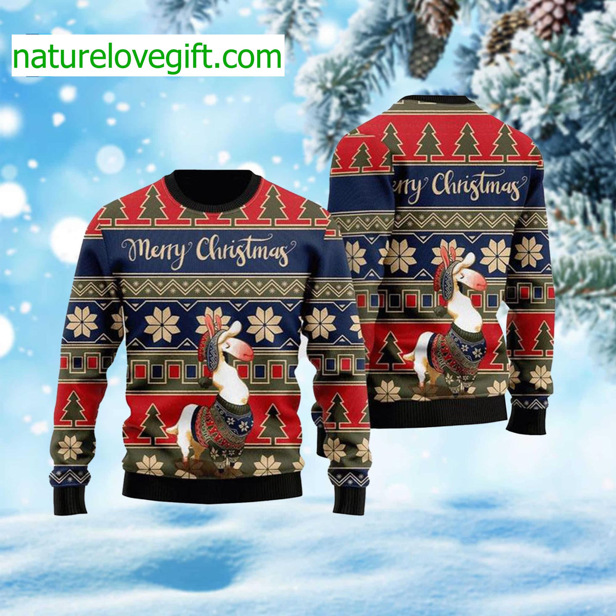 Llamas Superior Ugly Christmas Sweater - Holiday Gift product image