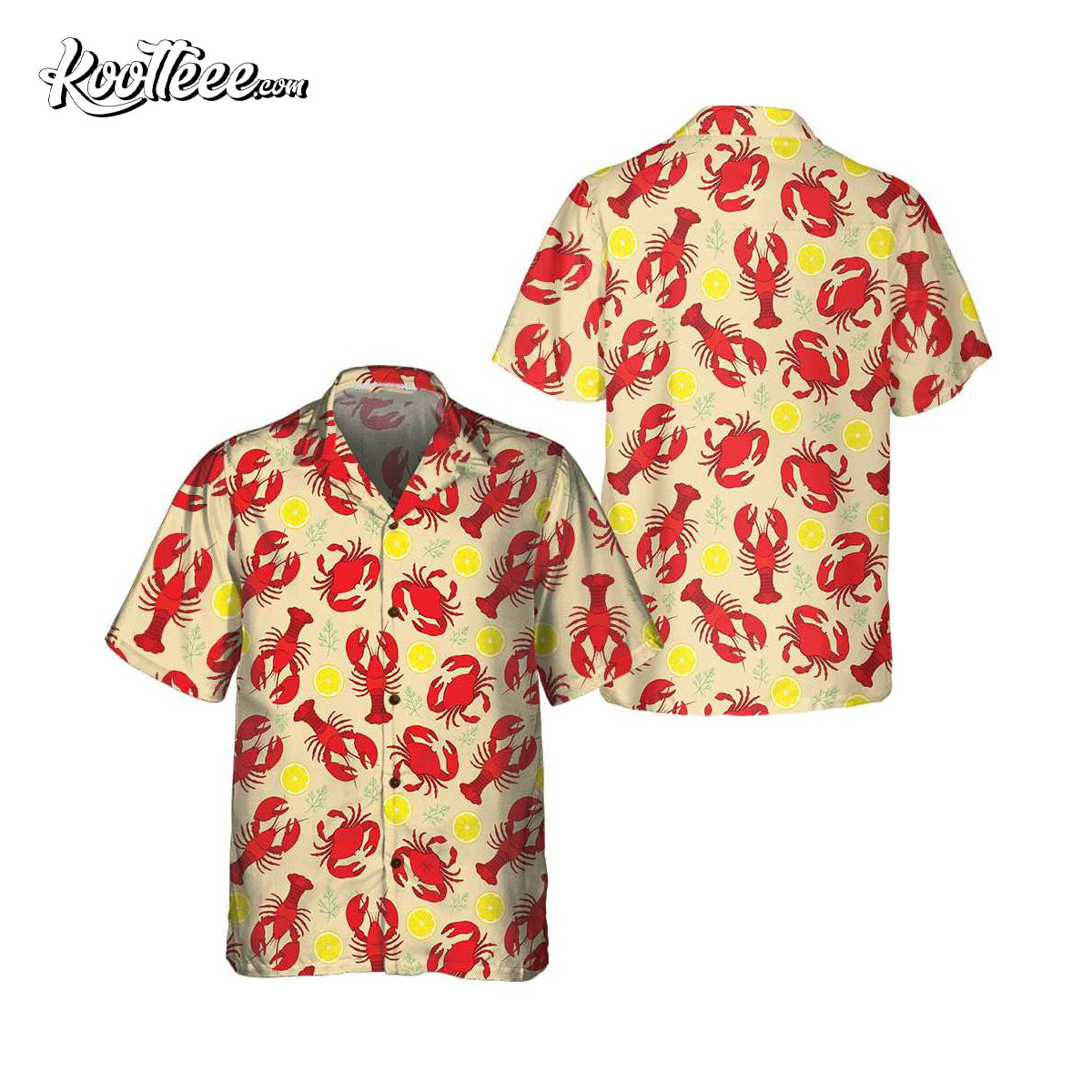 Lobster Crab And Lemon Pattern Hawaiian - Adult & Kids T-Shirts, Sweatshirts & Hoodies apparel design preview 1
