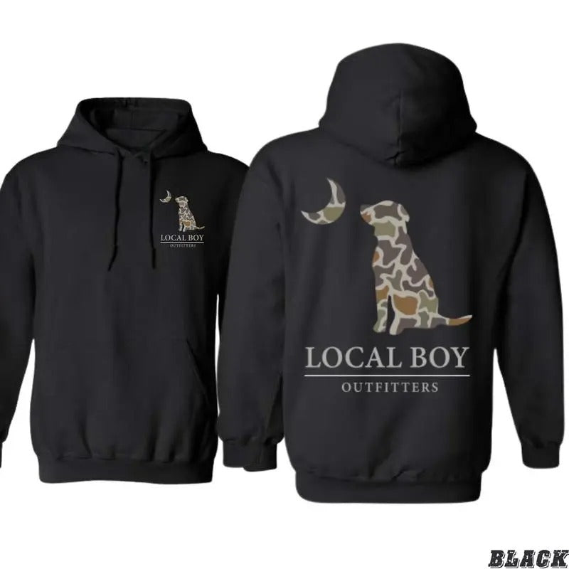 Local Boy Outfitters Camo Dog Classic Outdoor Hunting - Adult & Kids T-Shirts, Sweatshirts & Hoodies apparel design preview 1