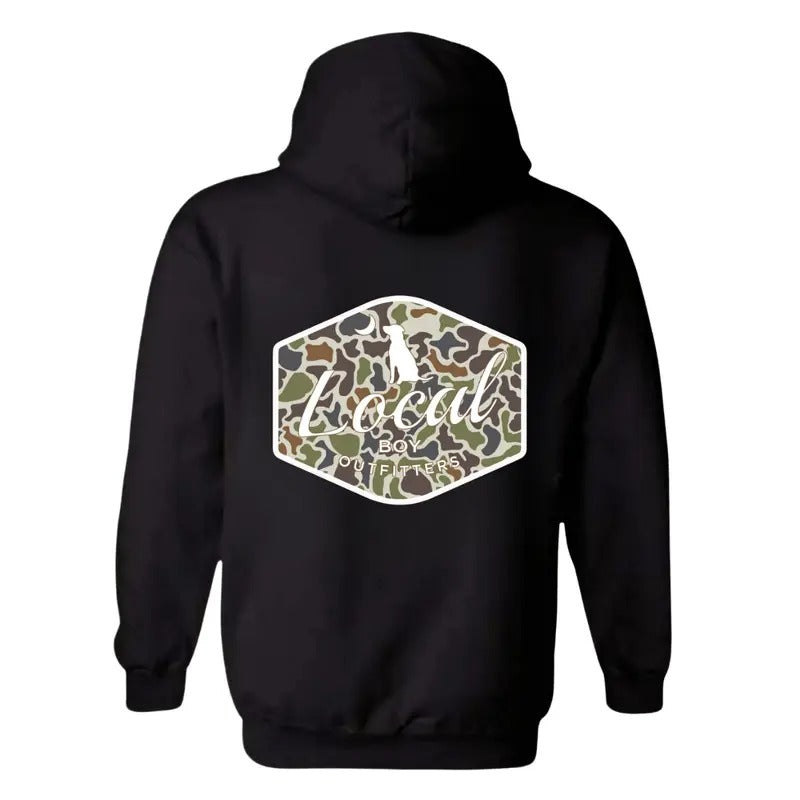 Local Boy Outfitters Bold Camo Logo Outdoor - Adult & Kids T-Shirts, Sweatshirts & Hoodies apparel design preview 1