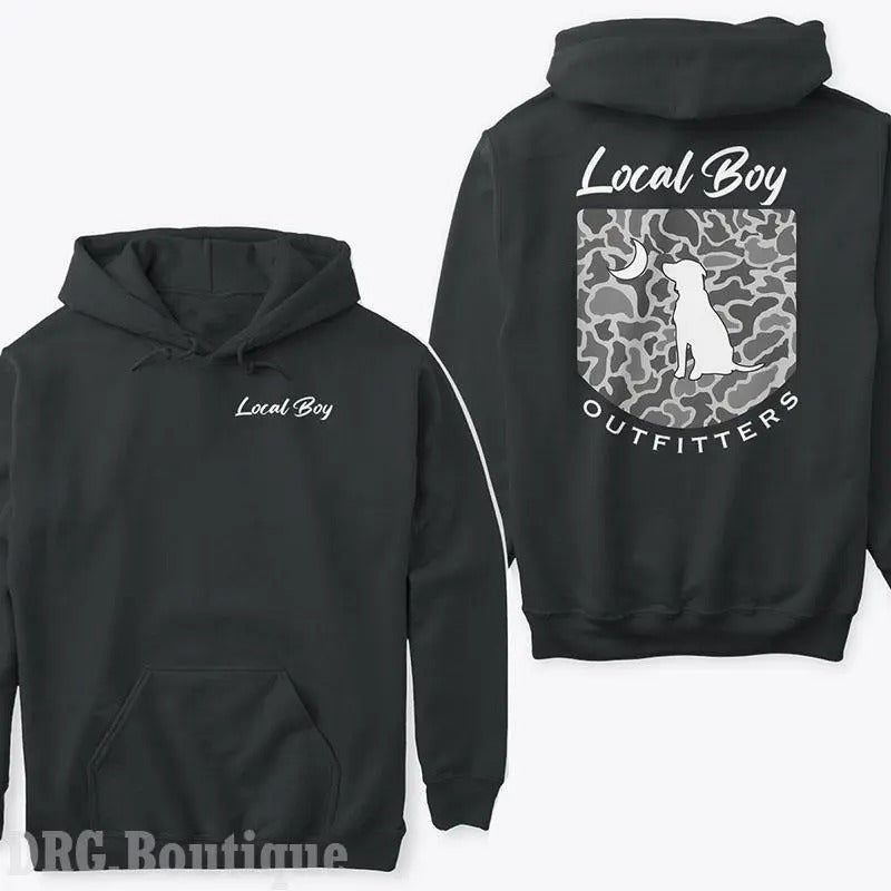 Local Boy Outfitters Camouflage Dog Moon Outdoor - Adult & Kids T-Shirts, Sweatshirts & Hoodies apparel design preview 1