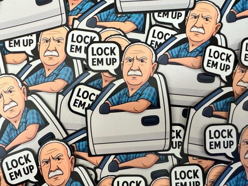 Lock Em Up Fishing Sticker Trey Taylor Permission - Adult & Kids T-Shirts, Sweatshirts & Hoodies apparel design preview 1