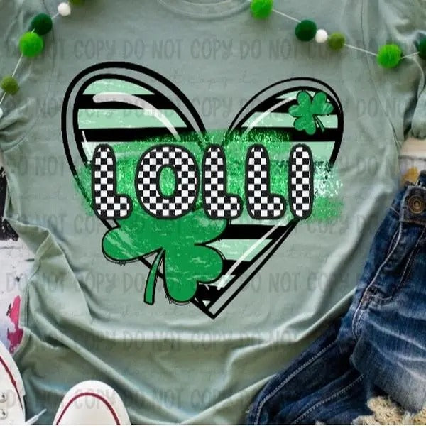 Lolli Clover Heart DTF Transfers THIS IS NOT - Adult & Kids T-Shirts, Sweatshirts & Hoodies apparel design preview 1