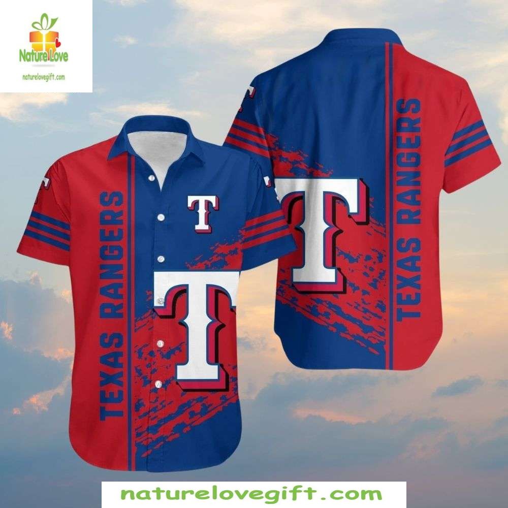 Texas Rangers Hawaiian MLB Baseball Aloha Lone Star - Adult & Kids T-Shirts, Sweatshirts & Hoodies apparel design preview 1
