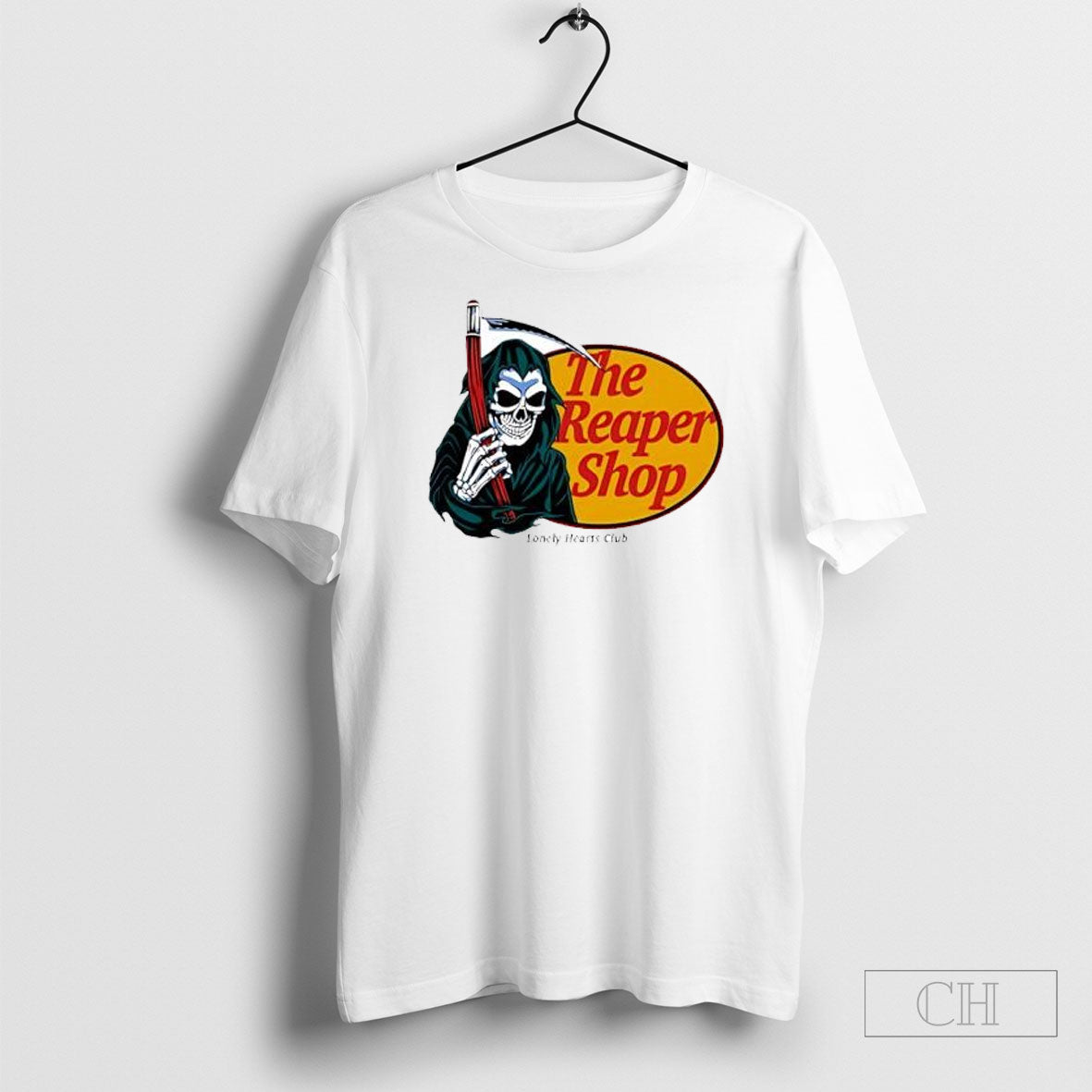 Lonely Hearts Club The Reaper Shops Death - Adult & Kids T-Shirts, Sweatshirts & Hoodies apparel design preview 1