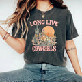 Long Live Cowgirls Retro Western Rodeo Cotton Fabric - Adult & Kids T-Shirts, Sweatshirts & Hoodies apparel design preview 1