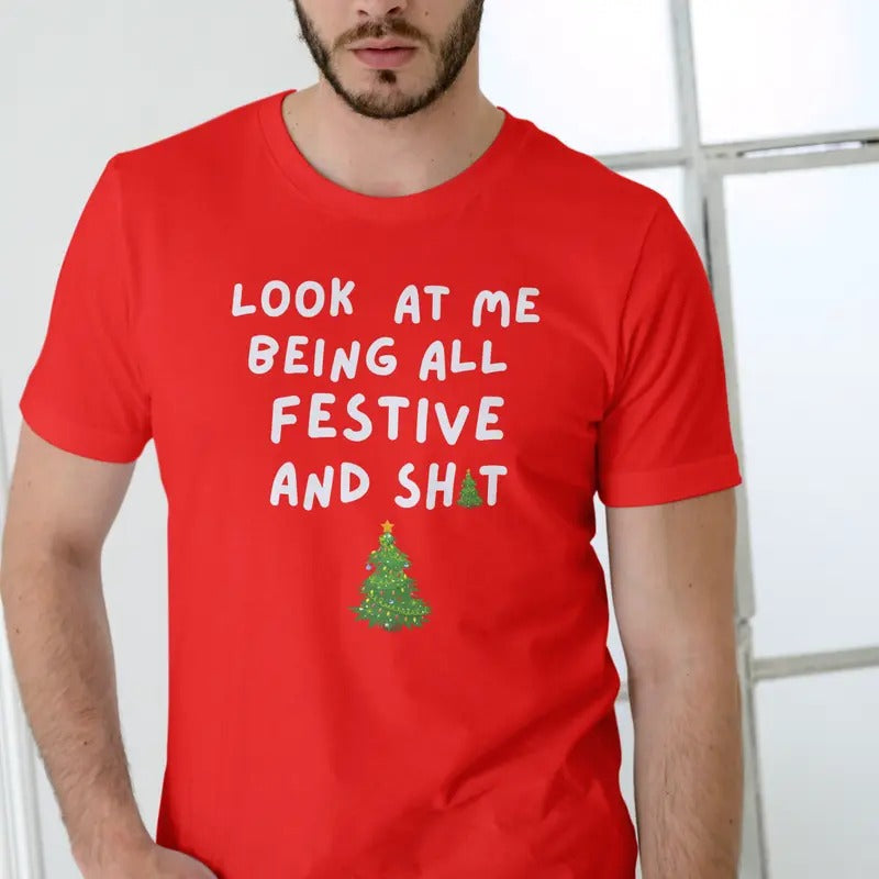 Me Being All Festive Chistmas Menswear Soft - Adult & Kids T-Shirts, Sweatshirts & Hoodies apparel design preview 1