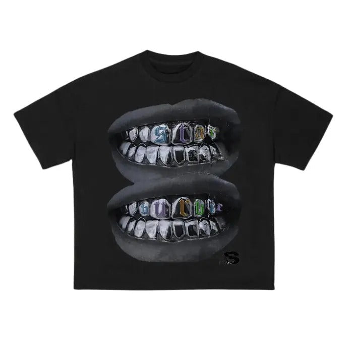 Loose Lip Print Cotton Grillz Top Womenswear - Adult & Kids T-Shirts, Sweatshirts & Hoodies apparel design preview 1