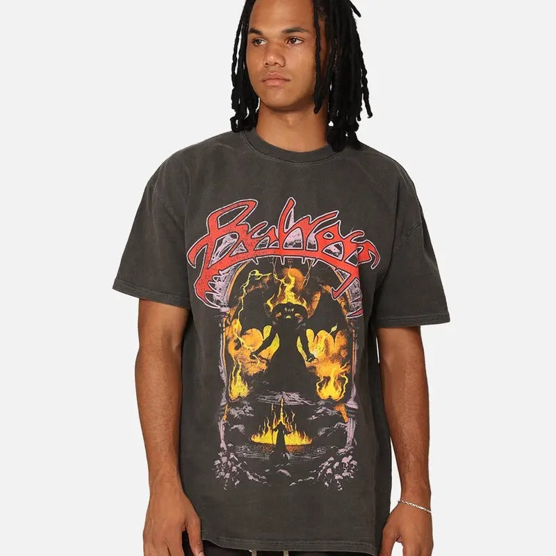 Lord Rings Balrog Vintage Black Trending Movie 90s - Adult & Kids T-Shirts, Sweatshirts & Hoodies apparel design preview 1