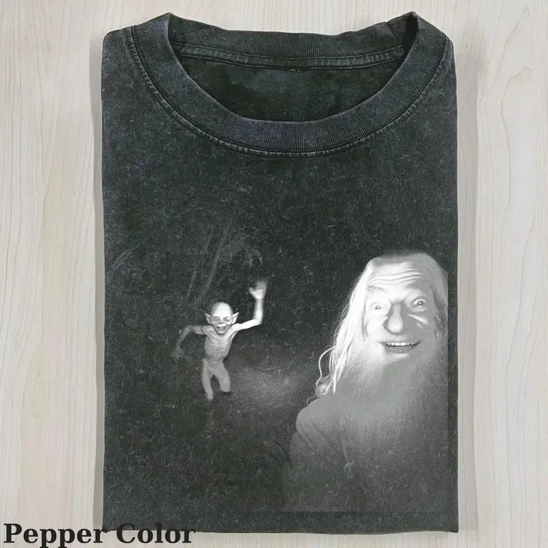 Lord Rings Vintage Gollum Chase Galdalf Meme Cringe - Adult & Kids T-Shirts, Sweatshirts & Hoodies apparel design preview 1