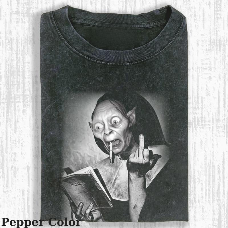 Lord Rings Vintage Gollum Read Book Meme Cringe Funny - Adult & Kids T-Shirts, Sweatshirts & Hoodies apparel design preview 1