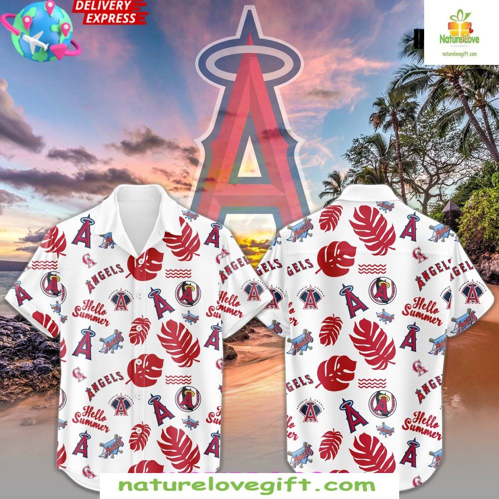 Los Angeles Angels 2026 Hawaiian Hello Summer Design - Adult & Kids T-Shirts, Sweatshirts & Hoodies apparel design preview 1