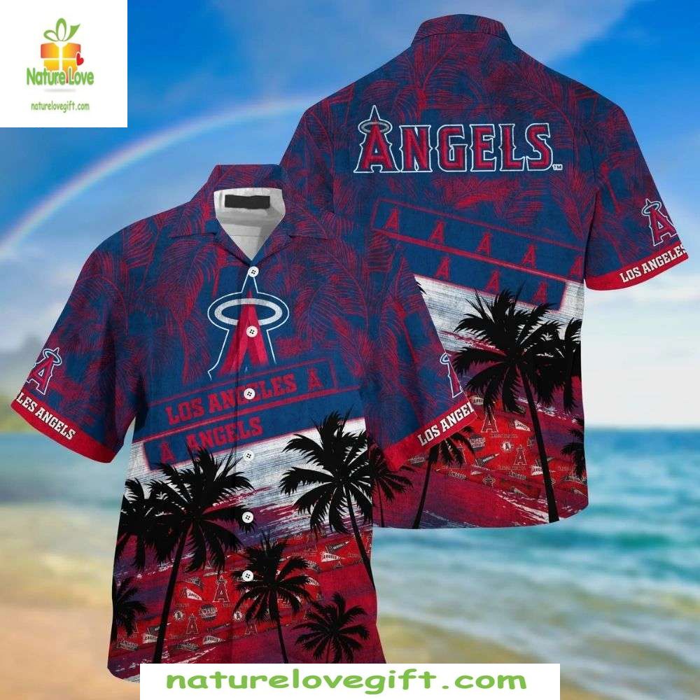 Los Angeles Angels Hawaiian Tropical Palm Sunset - Adult & Kids T-Shirts, Sweatshirts & Hoodies apparel design preview 1