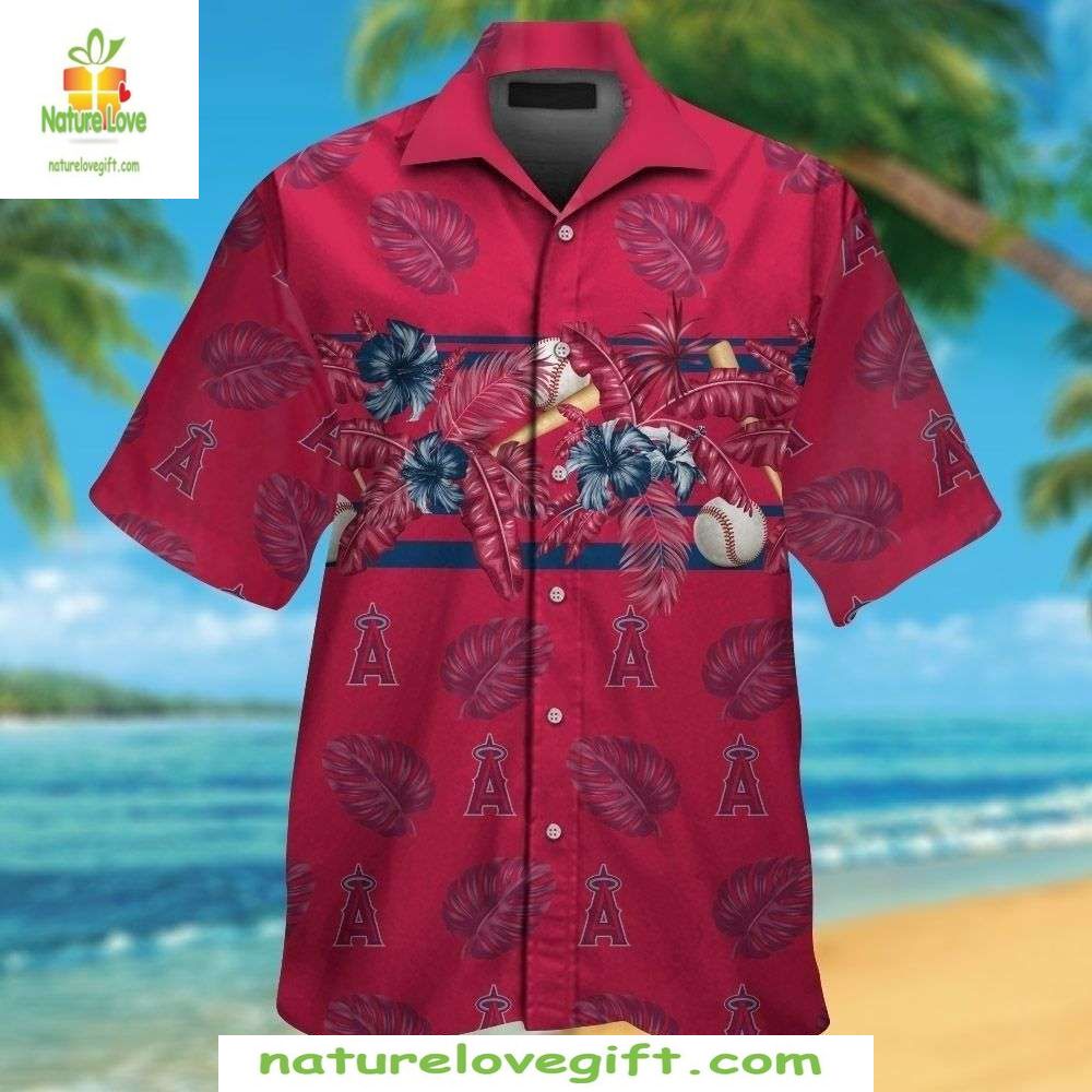 Los Angeles Angels Hawaiian Tropical Baseball Palm - Adult & Kids T-Shirts, Sweatshirts & Hoodies apparel design preview 1