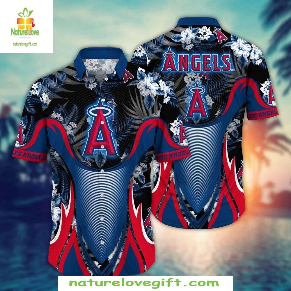 Los Angeles Angels Hawaiian MLB Baseball Apparel - Adult & Kids T-Shirts, Sweatshirts & Hoodies apparel design preview 1