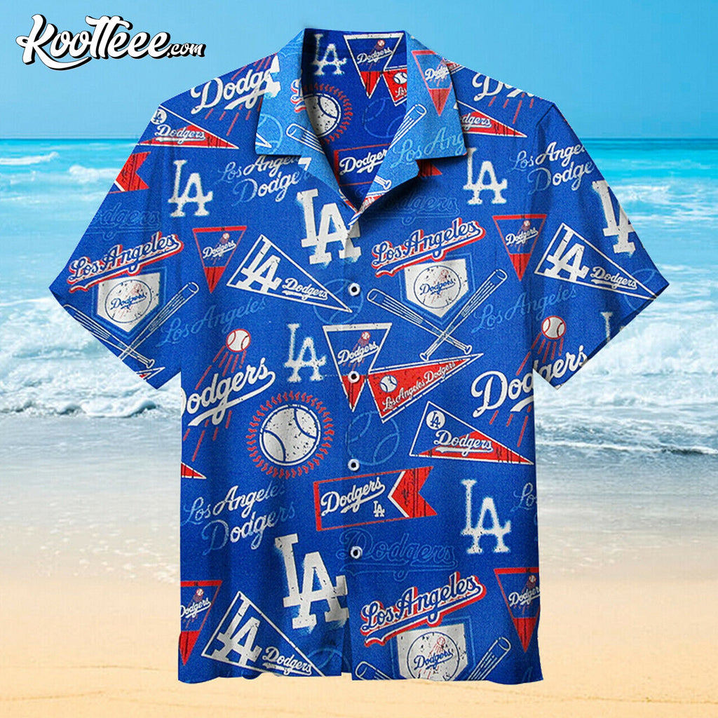 Los Angeles Dodgers Baseball Floral Aloha Hawaiian - Adult & Kids T-Shirts, Sweatshirts & Hoodies apparel design preview 1