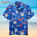 Los Angeles Dodgers Baseball Floral Aloha Hawaiian - Adult & Kids T-Shirts, Sweatshirts & Hoodies apparel design preview 1