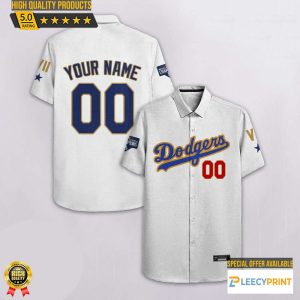 Los Angeles Dodgers Logo Hawaiian Cheap Men Baseball - Adult & Kids T-Shirts, Sweatshirts & Hoodies apparel design preview 1