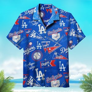 Los Angeles Dodgers MLB Baseball Floral Aloha - Adult & Kids T-Shirts, Sweatshirts & Hoodies apparel design preview 1