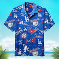 Los Angeles Dodgers MLB Baseball Floral Aloha - Adult & Kids T-Shirts, Sweatshirts & Hoodies apparel design preview 1